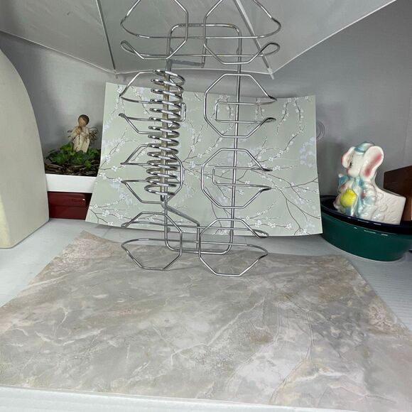 Vintage mid-Century modern chrome bar caddy . - Picture 4 of 5